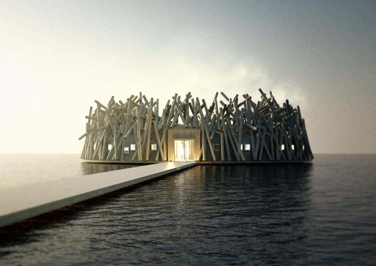 Arctic Bath, un impresionante hotel flotante sostenible en Suecia